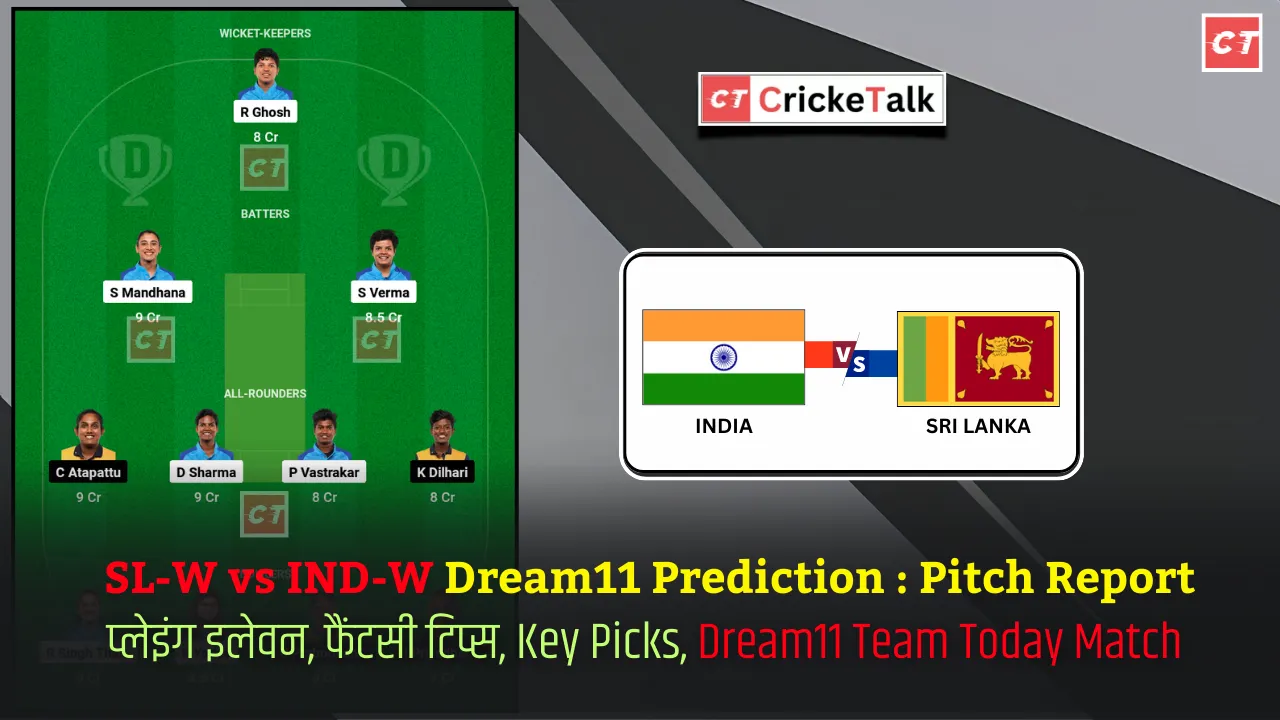 SL-W vs IND-W Dream11 Prediction Pitch Report