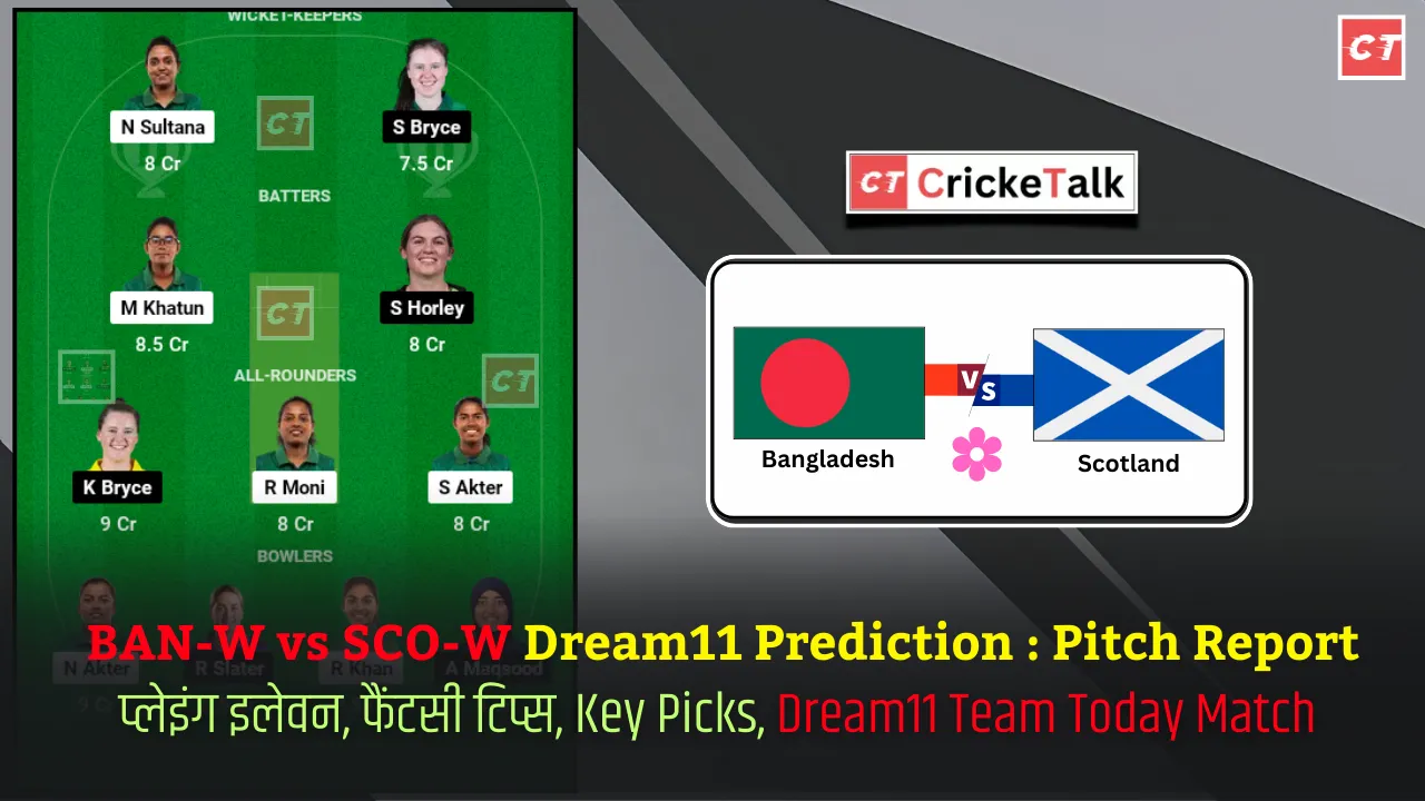 BAN-W vs SCO-W Dream11 Prediction Pitch Report, BD-W vs SCO-W, Bangladesh Women vs Scotland Women, Bangladesh vs Scotland Women,