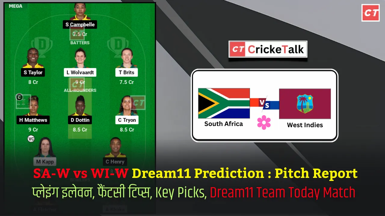 South Africa vs West Indies Women, SA-W vs WI-W Dream11 Prediction Pitch Report