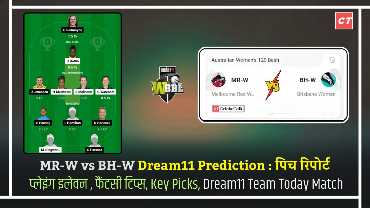 MR-W vs BH-W Dream11 Prediction पिच रिपोर्ट