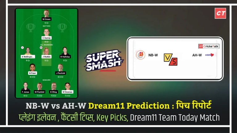 NB-W vs AH-W Dream11 Prediction पिच रिपोर्ट
